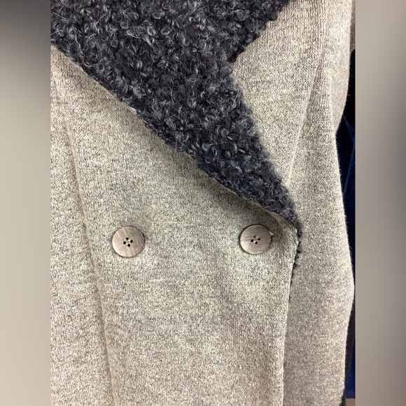 Diktons Barcelona Wool Blend Colorblock Jacket Cardigan cream blue gray - Picture 8 of 8